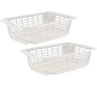 keeeper 2X Cesta de almacenaje, Tamaño S, 30 x 20 x 13 cm, Fritz, Transparente Neutro, Natural, 30x20x13 cm c/u