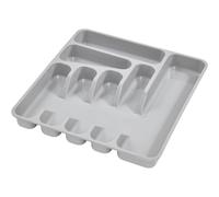 Keeeper Bandeja Organizadora para Cubiertos 39,5 X 37 X 5 Gris Nórdico - Cesta para Cajón con 5 ó 7 Compartimentos