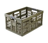 keeeper Ben Caja plegable profesional y resistente con asas suaves, 54 x 37 x 28 cm, 45 L, Verde oliva