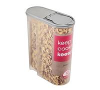 keeeper Caja con tapa de vertido para alimentos secos, Tapa abatible, 5 L, Polipropileno, 24 x 11,5 x 30,5 cm, Gris Nordic