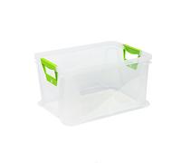 keeeper Caja de Almacenaje con Mangos Suaves, 20 l, Luis, Transparente, PP/TPE, 39 x 29 x 22 cm