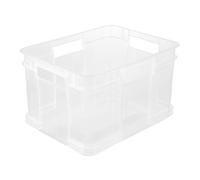keeeper Caja de almacenaje Eurobox M, Plástico robusto (PP), 35 x 27 x 22 cm, 16 l, Bruno, Transparente neutro