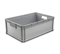 keeeper Caja de transporte, Apilable, Polipropileno, 45 L, Robert, Gris Nordic