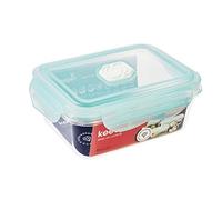keeeper Caja para alimentos frescos con cierre de clic, 14 x 11 x 6,6 cm, 0,45 l, Tina Tritan, Aquamarine (verde)