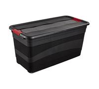 keeeper Contenedor de Transporte con Tapa y Cierre Deslizante, Extra robusta, 79,5 x 39,5 x 40 cm, 83 l, Eckhart, Gris Grafito