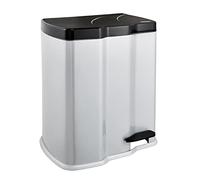 Keeeper Cubo de basura Gunnar – 2 compartimentos (7 l + 15 l) PP – Plateado (Light Silver)