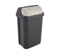 Keeeper Cubo de Basura con Tapa Deslizante, 25 l, Rasmus, Gris (Graphite)