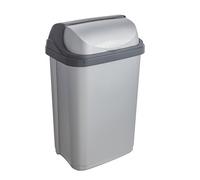 keeeper Cubo de basura con tapa deslizante Rasmus 25 l Plateado