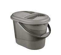 Keeeper Cubo de Basura Ecológico Ovalado 13L con Tapa para Clasificación de Residuos