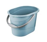 keeeper Cubo de limpieza con asa ergonómica, Pico de vertido y asa integrada, Ovalado, 13 L, Thies, Azul Nordic