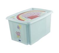 Keeeper Karolina "Peppa Pig" Turn Around Stacking Box 45L With Lid | Apilable para ahorrar espacio, asas en los laterales, protección óptima contra el polvo, construcción segura
