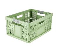 keeeper Lea Caja plegable profesional y resistente con asas suaves, 48,5 x 35 x 23,5 cm, 32 L, Eco Line, Verde (Eco Grass Green)