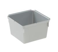 keeeper Recipiente organizador, Combinable con otros recipientes, Plástico resistente (PP), 8 x 8 x 5 cm, Pepe, Plateado