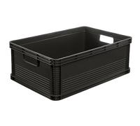 keeeper Robusta Caja de Transporte, Resistente a ácidos y apto para alimentos, 60 x 40 x 22 cm, 45 l, Robert, Gris Grafito, 3 Piezas