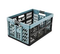 keeeper Caja plegable Robusta Ben 45 l (54×37×28 cm) Asas de tacto suave Azul Nórdico