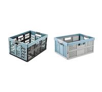keeeper Robusta Caja Plegable con Asas de Tacto Suave, 54 x 37 x 28 cm, 45 l, Ben, Azul Nordic Robusta Caja Plegable con Mangos Suaves, 48,5 x 35 x 23,5 cm, 32 l, Lea, Azul (Nordic Blue)