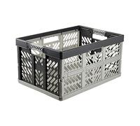 keeeper Robusta Caja Plegable con Mangos Suaves, 54 x 37 x 28 cm, 45 l, Ben, Gris Claro