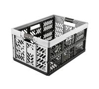 keeeper Set de 2 Robustas Cajas Plegables con Mangos Suaves, 54 x 37 x 28 cm, 45 l, Ben, Gris claro