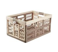 keeeper Set de 4 Robustas Cajas Plegables con Mangos Suaves, 54 x 37 x 28 cm, 45 l, Ben, Crema/Marrón