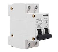 Keenso AC DC Disyuntor 50A para Sistemas Solares | Buena protección contra sobrecargas, Fácil instalación, electromagnético, Compatible con carril DIN de 35 mm