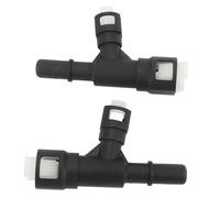 Keenso Conector de Manguera de Calentador, Material ABS, Alta Dureza, Rendimiento Confiable, para XL 1500 2500, Reemplazo de Manguera de Calentador de 2 Piezas (BLACK)