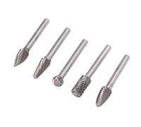 Keenso Fresa de Carburo de Tungsteno de 6 Mm de Cabeza | Juego de 5 piezas, alta dureza, eficiente para grabar, apto para metal y madera.