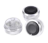 Keenso Interruptor de Botón de Aire Acondicionado Botones de Aire Acondicionado de Aluminio Juego de Perillas de Ventilador de CA de Calentador de 3 Piezas Plata para Classic 2005 a 2014 Control