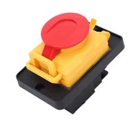 Keenso Interruptor de Botón Electromagnético de 16A con Cubierta Impermeable para Parada de Emergencia en Máquinas de Carpintería, Material ABS Duradero