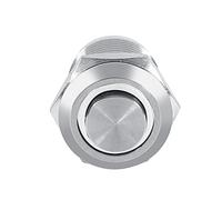 Keenso Interruptor de Botón LED, Interruptor de Botón Momentáneo Chapado en Latón de 12 Mm 1NO 4 Pines de Alta Descarga IP65 para Panel Marino de Control de Faros de Motocicleta (WHITE)