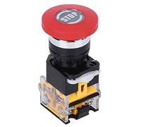 Keenso Interruptor de Encendido y Apagado con Botón de Emergencia de 3 Piezas, Accesorio Industrial Duradero, Fácil Instalación para Equipos, Plástico de Ingeniería, 22 Mm de Diámetro