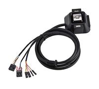 Keenso Interruptor de Escritorio para PC USB, Botón de Reinicio Incluido | Extensión para interruptor de encendido, cable de 1,55 metros, dos puertos USB, apto para juegos y espacios de trabajo