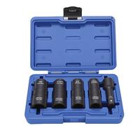 Keenso Juego de Llaves de Vaso para Tuercas de Tracción de 1/2 Pulgada, Vasos Protectores de Rueda de Pared Delgada de Doble Extremo con Barra de Extensión de 3 Pulgadas para Reemplazo