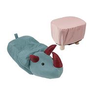 Keenso Lindos Pisos Pequeños Animales Hechos de Pino de Pino Premium, Cojín de Esponja Elástica, Silla para Adultos, 30x25x24 Cm (Dinosaurio)