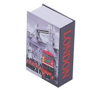 Keenso Mini Caja de Seguridad para Libros, Caja Fuerte para Tarjetas Hucha de Calidad Confiable para el Hogar y la Oficina, Papel Texturizado, Material de Acero Inoxidable