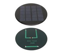Keenso Mini Panel de Células Solares Redondo, Paneles Solares Redondos de Silicio Policristalino 5 V 1,1 W 4.724 in, Módulo de Alta Conversión Encapsulado Adhesivo para Batería Recargable de 3,7 V
