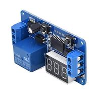 Keenso Módulo de relé Temporizador de 12 V, Interruptor de Retardo de Ciclo Programable en PCB con Pantalla LED, Controlador de Sincronización MCU de 0,1 S a 999 Min, para Equipos de Control de