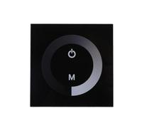 Keenso Panel de atenuación de panel táctil monocolor, controlador de interruptor de pared, barra de luz LED, brillo ajustable para lámparas (negro)