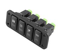 Keenso Panel de Interruptores de 4 Botones con Pantalla LED, Interruptor Pulsador de Luz for Cool Road