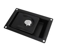 Keenso Pestillo para Caja de Herramientas, Cerradura con Manija de Paleta de Montaje Empotrado, Cerradura de Puerta Empotrada CRS con 2 Llaves y Junta, 170 X 110 Mm, Ajuste Resistente para Caja de
