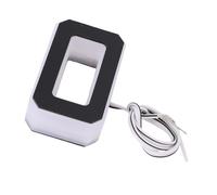 Keenso Placa de Dirección Impermeable Iluminada con Número de Casa LED Moderna para Hogares y Empresas Acrílico Negro de 2,7 Pulgadas 0
