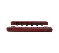 Keenso Soporte de Pared para Tacos de Billar, Organizador de Madera de | Soporte para Palos de Billar con Base Ranurada y Clips, Estante de Madera Resistente a la Humedad para Club y Sala de