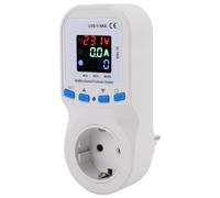 Keenso Toma Protectora de Tensión Ajustable Premium, Protección Automática contra Sobrecorriente para Electrónica Doméstica, Diseño Duradero de 1-16A