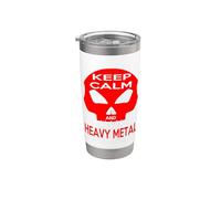Keep Calm And Listen Músico Vaso térmico de acero inoxidable de doble pared
