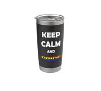 Keep Calm and PRIDE Vaso térmico de acero inoxidable de doble pared