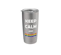 Keep Calm and PRIDE Vaso térmico de acero inoxidable de doble pared