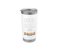 Keep Calm and PRIDE Vaso térmico de acero inoxidable de doble pared
