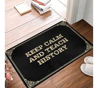 Keep Calm And Teach History - Alfombra de exterior impermeable para puerta de entrada