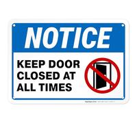 Keep puerta cerrada en todo momento Sign, Federal 10 "x7", de aluminio para uso interior o exterior - por Sigo signos