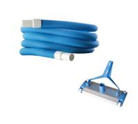 Keeper Kit Premium Limpieza de Piscinas | Limpiafondos de Aluminio con Cepillos de Nylon y Manguera Autoflotante de 12M | Compatible con Sistemas de Filtración | Accesorios Profesionales Siqua