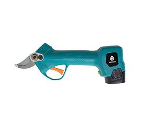 Keeper Tijera de Podar Eléctrica Profesional KP280. Tijeras de Podar Batería de Litio Recargable. Sin Cable. ø25mm. 14,4V. Hasta 3h de Autonomía, Verde